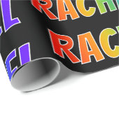 レインボー名"RACHAEL";おもしろい&カラフル ラッピングペーパー (ロールコーナー)