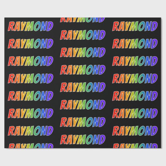 レインボー名"RAYMOND";おもしろい&カラフルRAYMOND ラッピングペーパー (フラット)