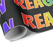 レインボー名「REAGAN」;おもしろい&カラフル ラッピングペーパー (ロールコーナー)