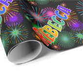 レインボー名「REBECCA」 + Fireworks ラッピングペーパー (ロールコーナー)