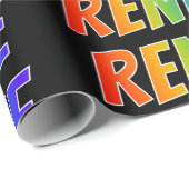 レインボー名"RENEE";おもしろい&カラフル ラッピングペーパー (ロールコーナー)