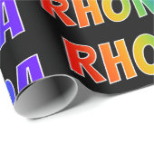 レインボー名「RHONDA」、おもしろいおよびカラフルRHONDA ラッピングペーパー (ロールコーナー)