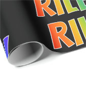 レインボー名"RILEY";おもしろい&カラフル ラッピングペーパー (ロールコーナー)