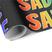 レインボー名「SADIE」;おもしろい&カラフル ラッピングペーパー (ロールコーナー)