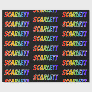 レインボー名「SCARLETT」;おもしろいカラフル& ラッピングペーパー