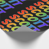 レインボー名「SCOTT」;おもしろいカラフル& ラッピングペーパー (角)