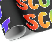 レインボー名「SCOTT」;おもしろいカラフル& ラッピングペーパー (ロールコーナー)