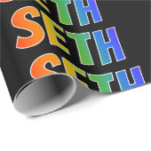 レインボー名"SETH";おもしろい&カラフル ラッピングペーパー (ロールコーナー)