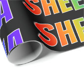 レインボー名"SHEENA";おもしろい&カラフルSHENA ラッピングペーパー (ロールコーナー)