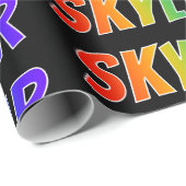 レインボー名「SKYLAR」;おもしろい&カラフルSKYLAR ラッピングペーパー (ロールコーナー)