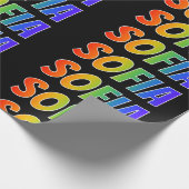 レインボー名「SOFIA」;おもしろいカラフル& ラッピングペーパー (角)