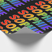 レインボー名"SOPHIE";おもしろい&カラフル ラッピングペーパー (角)