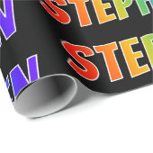 レインボー名「STEPHEN」;おもしろいカラフル& ラッピングペーパー (ロールコーナー)