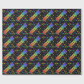 レインボー名"SUZANNE" +星 ラッピングペーパー (フラット)