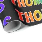 レインボー名"THOMAS";おもしろい&カラフル ラッピングペーパー (ロールコーナー)