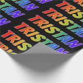 レインボー名「TRISTAN」;おもしろい&カラフルTRISTAN ラッピングペーパー (角)