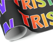 レインボー名「TRISTAN」;おもしろい&カラフルTRISTAN ラッピングペーパー (ロールコーナー)