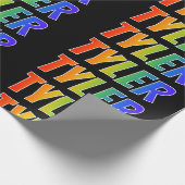 レインボー名「TYLER」;おもしろい&カラフルTYLER ラッピングペーパー (角)