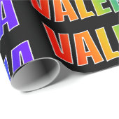 レインボー名「VALERIA」;おもしろい&カラフルAVERIA ラッピングペーパー (ロールコーナー)