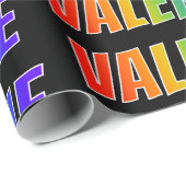 レインボー名「VALERIE」;おもしろいカラフル& ラッピングペーパー (ロールコーナー)