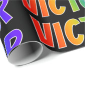 レインボー名「VICTOR」;おもしろいカラフル& ラッピングペーパー (ロールコーナー)