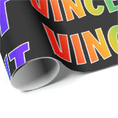 レインボー名「VINCENT」;おもしろい&カラフルVINCENT ラッピングペーパー (ロールコーナー)