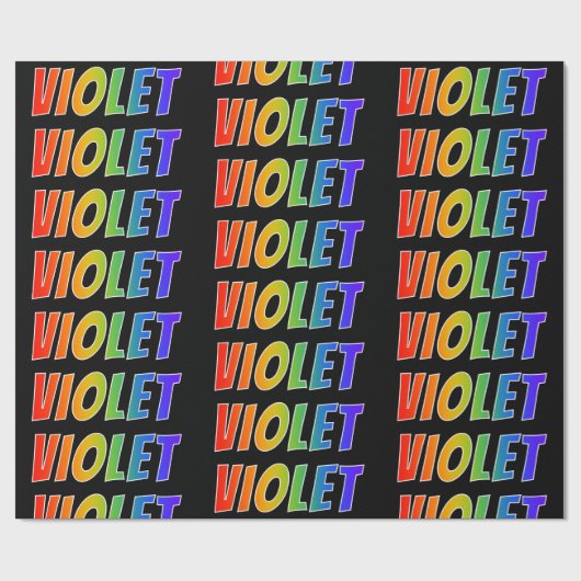 レインボー名「VIOLET」;おもしろいカラフル& ラッピングペーパー (フラット)