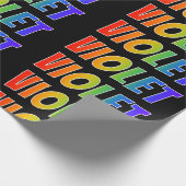 レインボー名「VIOLET」;おもしろいカラフル& ラッピングペーパー (角)