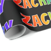 レインボー名"ZACHARY";おもしろい&カラフル ラッピングペーパー (ロールコーナー)