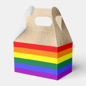 レインボー国旗の金ゴールド フェイバーボックス (裏面サイド)