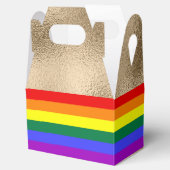 レインボー国旗の金ゴールド フェイバーボックス (オープン)