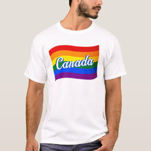 レインボー国旗カナダゲイプライドLGBT LGBTQ Tシャツ