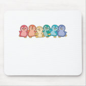 レインボー国旗ゲイプライドLgbtqペンギンかわいいペンギン マウスパッド (正面)