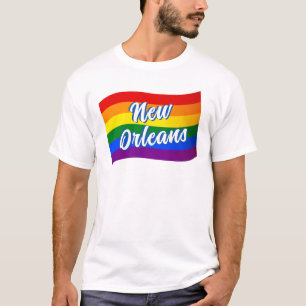 レインボー国旗ニューオーリンズゲイプライドLGBT LGBTQ Tシャツ