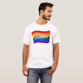 レインボー国旗メキシコゲイプライドLGBTQ Tシャツ (正面フル)