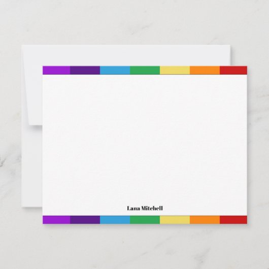 レインボー国旗 ノートカード (正面)