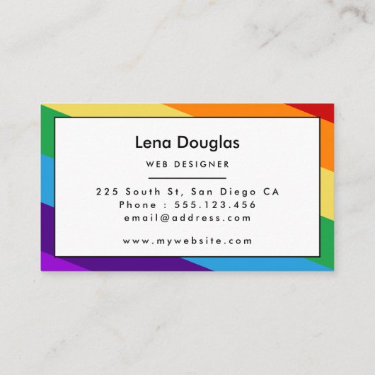 レインボー国旗 名刺 (裏面)