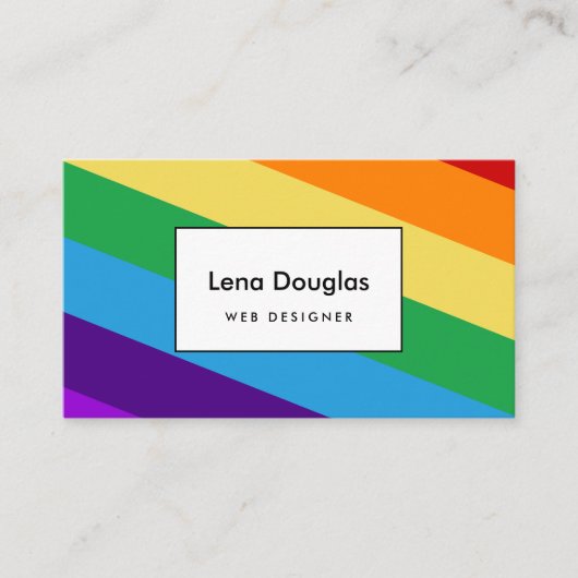 レインボー国旗 名刺 (正面)