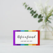 レインボー国旗 紹介カード (スタンド正面)