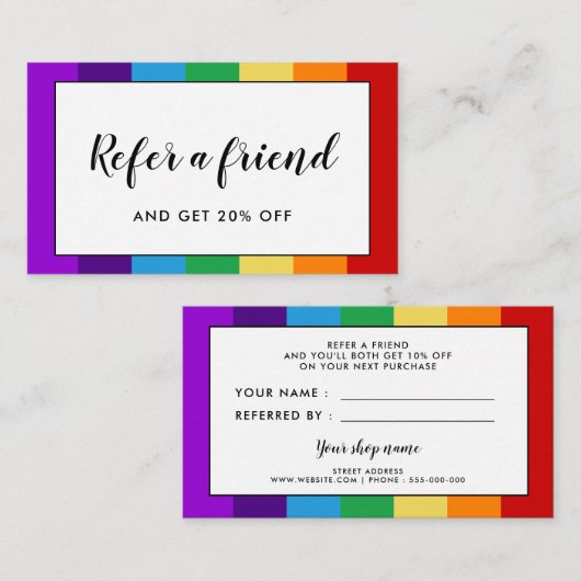 レインボー国旗 紹介カード (正面/裏面)