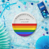 レインボー国旗LGBTQゲイ結婚ズ ペーパープレート (パーティー)