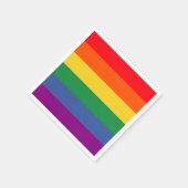 レインボー国旗lgbtqシンプルデザイン スタンダードカクテルナプキン (角)
