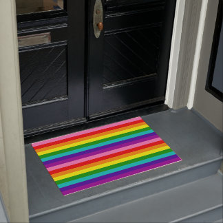 レインボー国旗LGBTQIAゲイプライド ドアマット