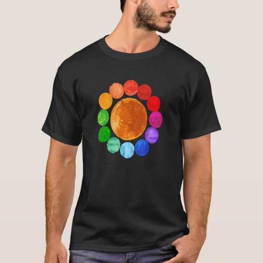 レインボー国際的水玉模様ドットデイ9月 Tシャツ (正面)