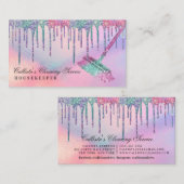 レインボー型ホログラフィックグリッタードライバクリーニングサービス 名刺 (正面/裏面)