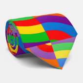 レインボー型モダンスタイル対面模様 ネクタイ (ロール)
