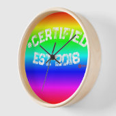 レインボー壁時計#CERTIFIED 壁時計 (傾斜)