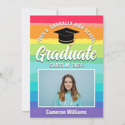 レインボー大学院フォト2023 LGBTQ卒業 案内状 (正面)