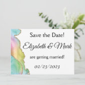 レインボー大理石はがき セーブザデート (スタンド正面)