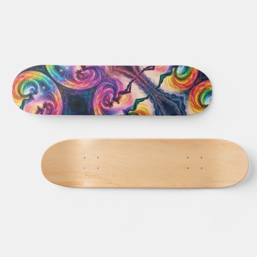 レインボー天国コズミックフェミニン銀河系エネルギーSk8r スケートボード (横)